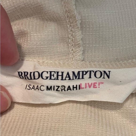 Isaac Mizrahi Cream Button-Up Cardigan-XL - Picture 5 of 8